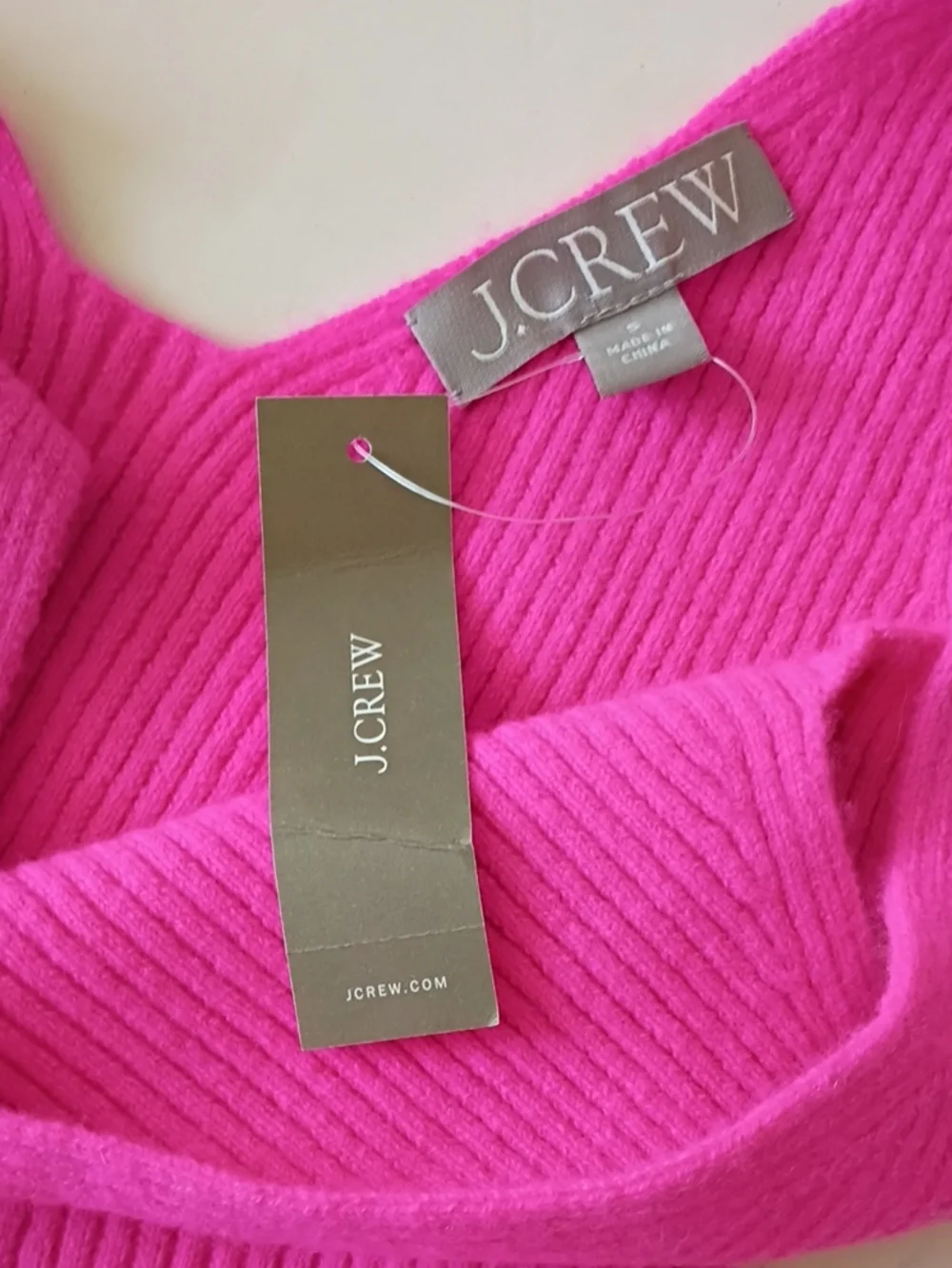 J. Crew Cashmere Rib Knit Cropped Sweater-Tank Top sz S